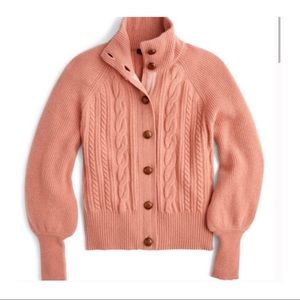 J crew cable knit cardigan